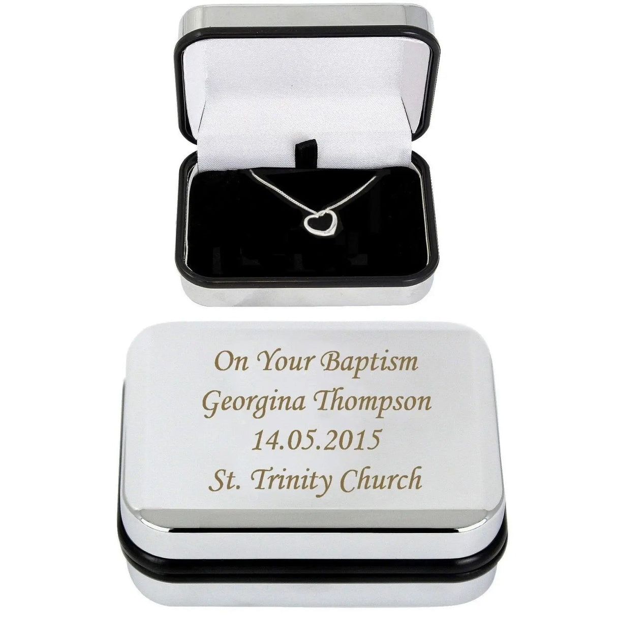 Personalised Box With Heart Necklace: 2 - Necklaces By Gift Moments