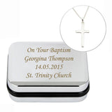 Personalised Silver Cross Necklace with Gift Box: 2 - Necklaces By Gift Moments