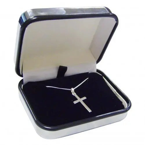 Personalised Silver Cross Necklace with Gift Box: 3 - Necklaces By Gift Moments