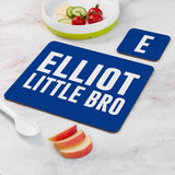 Personalised Boy’s Bro Placemat & Coaster Set: 4 - Little Bro - Placemats By Gift Moments