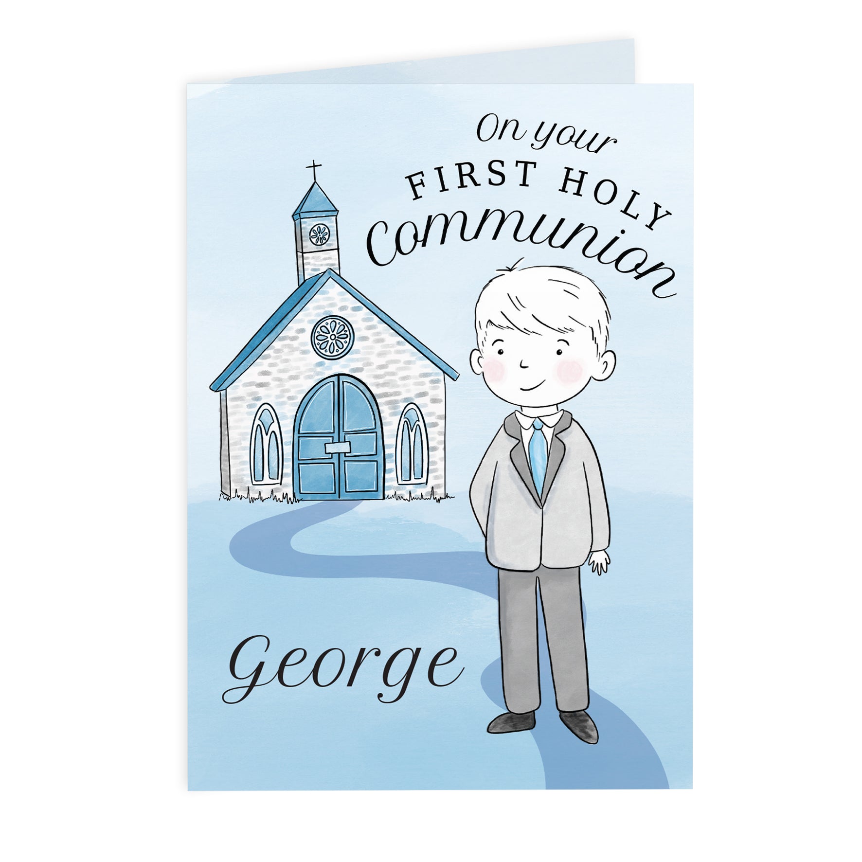 Personalised Boys First Holy Communion Card: 2 - Greeting Cards By Gift Moments