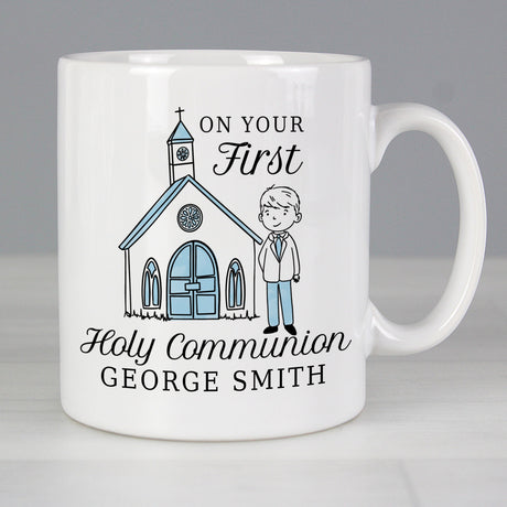 Personalised Boys First Holy Communion Mug: 2 - Mugs By Gift Moments