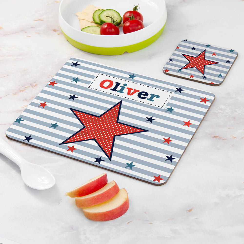 Personalised Boy’s Placemat & Coaster Sets: 19 - Placemats By Gift Moments