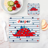 Personalised Boy’s Placemat & Coaster Sets: 5 - Dinosaur - Placemats By Gift Moments