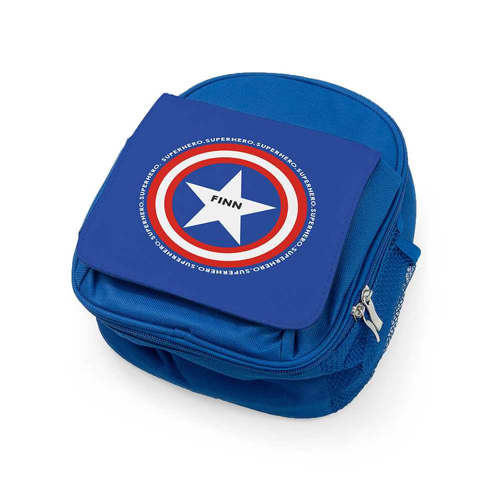 Personalised Boy’s Superhero Blue Lunch Bags: 6 - Lunch Boxes & Bags By Gift Moments