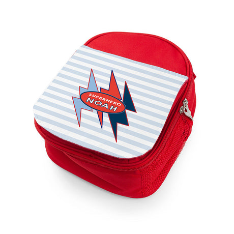 Personalised Superhero Red Lunch Bag: 7 - Textile Bags By Gift Moments