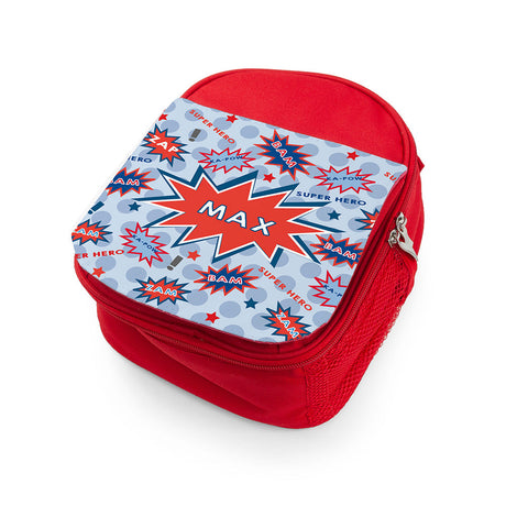 Personalised Superhero Red Lunch Bag: 5 - Textile Bags By Gift Moments