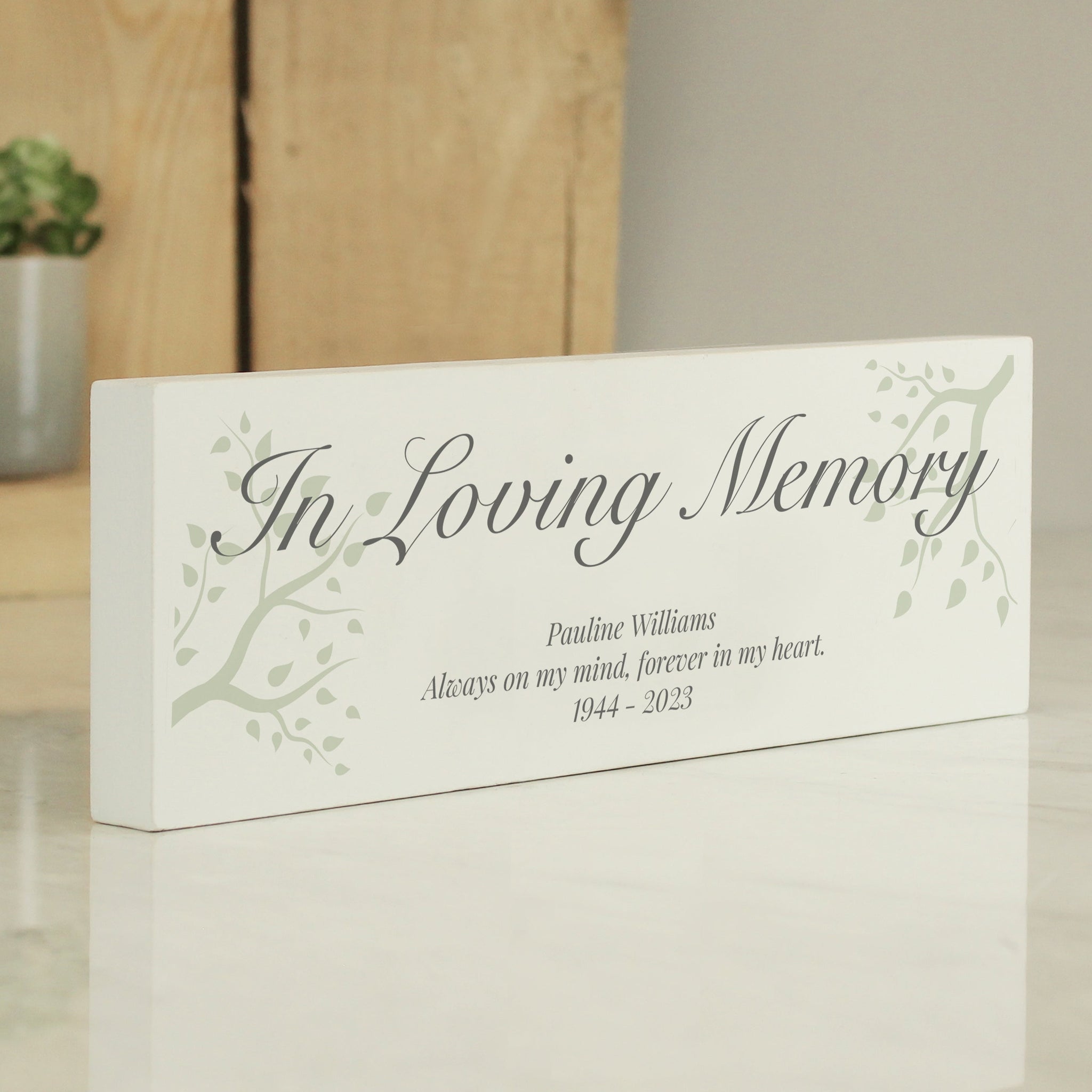 Personalised Branches Wooden Block Sign: 2 - Signs & Plaques By Gift Moments