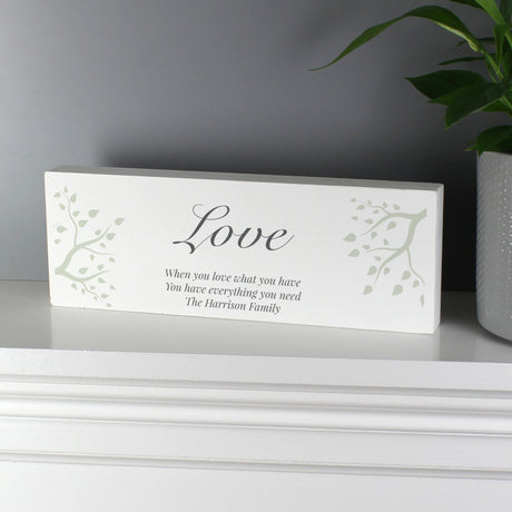 Personalised Branches Wooden Block Sign: 9 - Signs & Plaques By Gift Moments