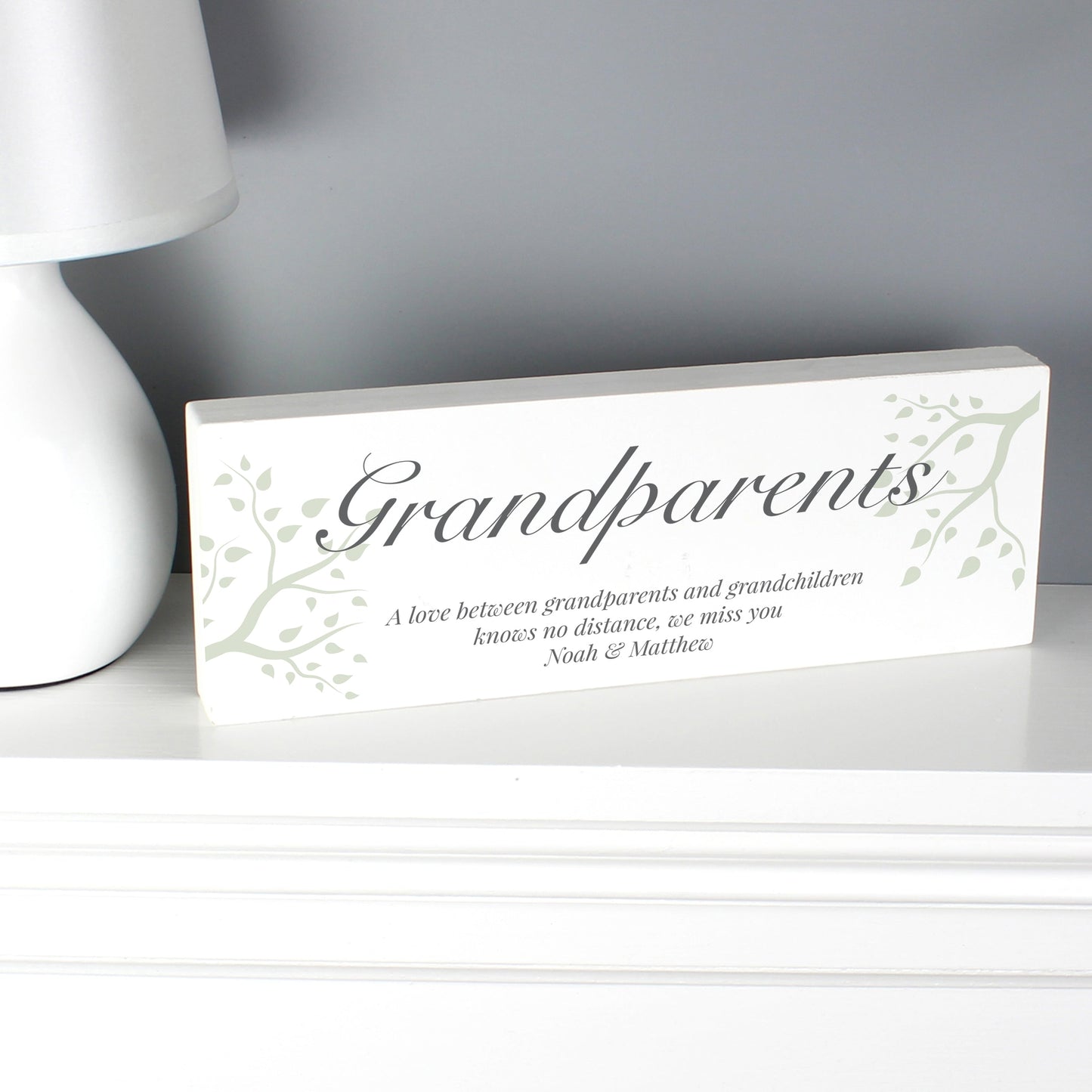 Personalised Branches Wooden Block Sign: 7 - Signs & Plaques By Gift Moments