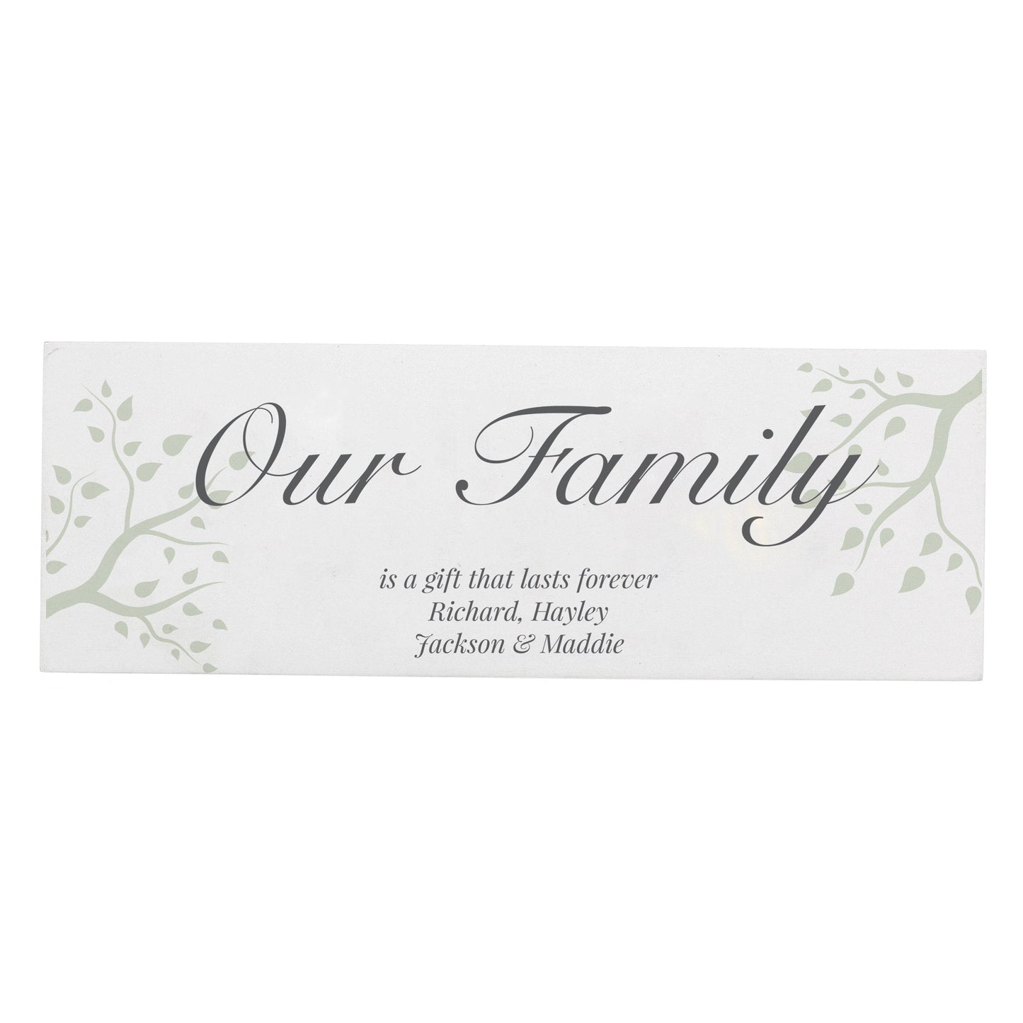 Personalised Branches Wooden Block Sign: 4 - Signs & Plaques By Gift Moments