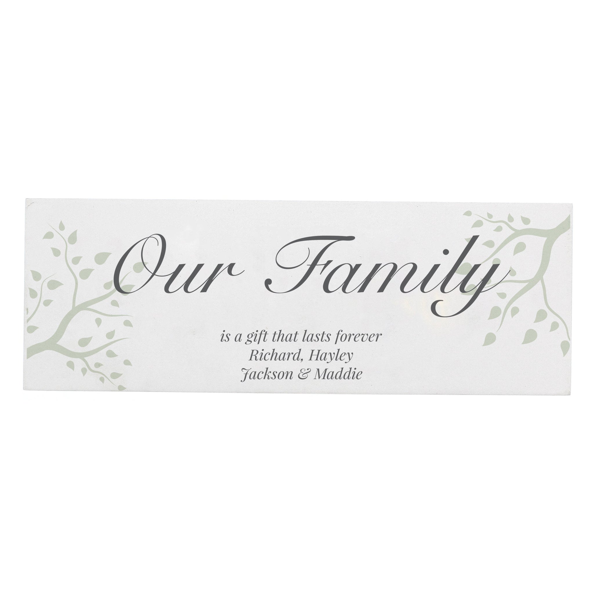 Personalised Branches Wooden Block Sign: 4 - Signs & Plaques By Gift Moments