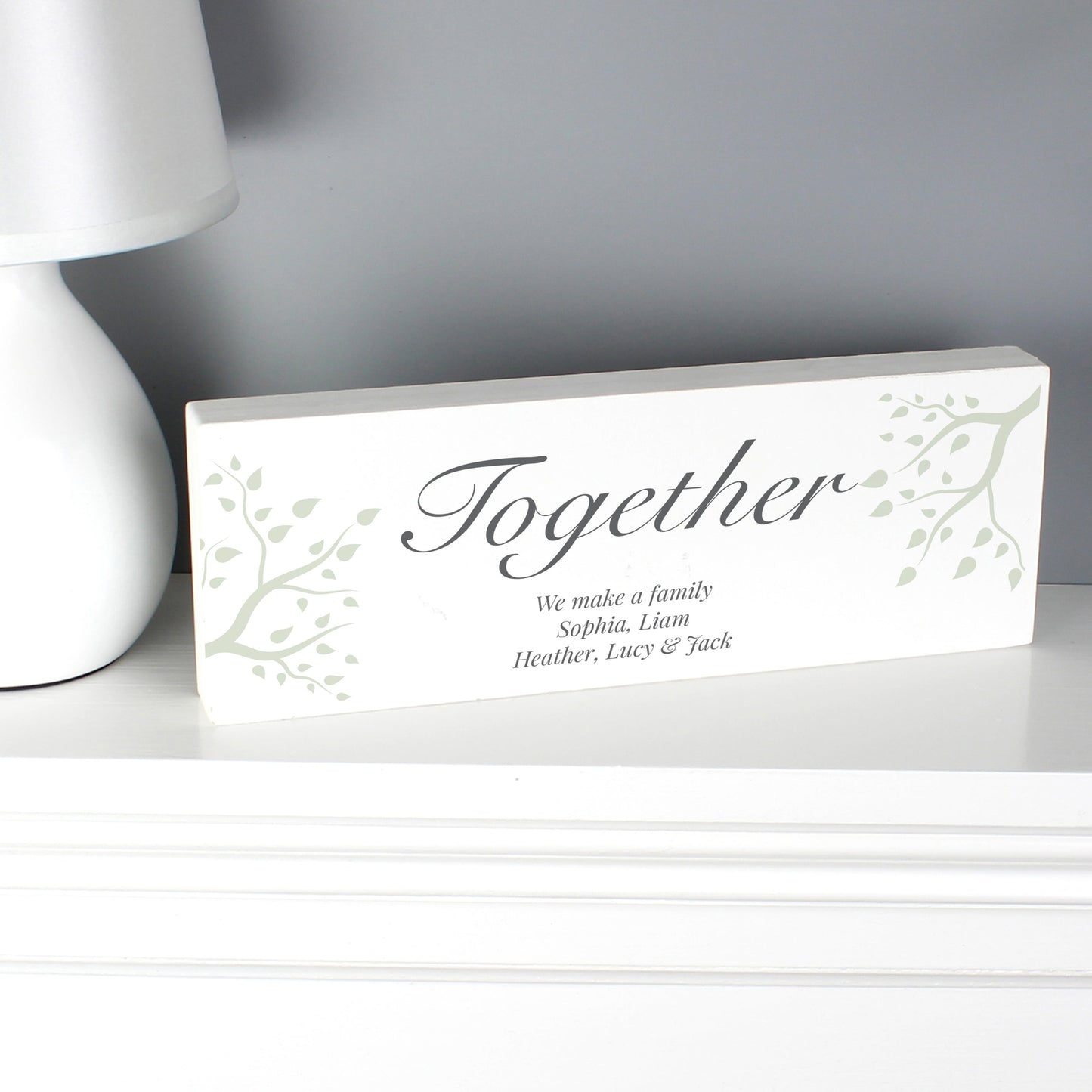 Personalised Branches Wooden Block Sign: 8 - Signs & Plaques By Gift Moments