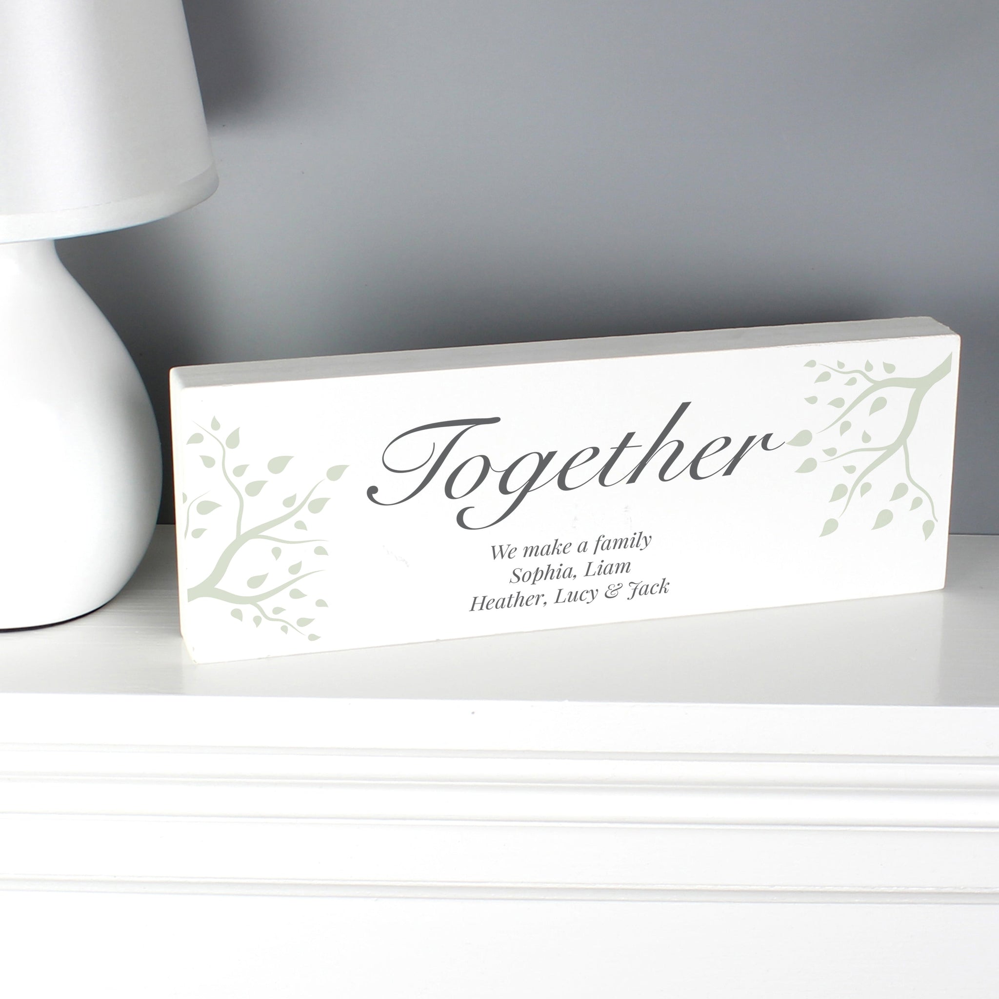 Personalised Branches Wooden Block Sign: 8 - Signs & Plaques By Gift Moments
