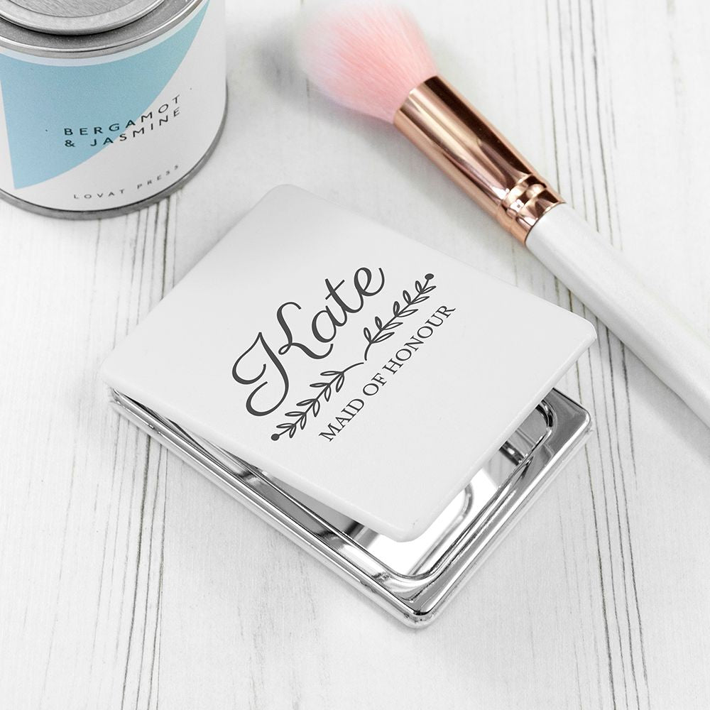 Personalised Bridal Party Rectangle Compact Mirror: 1 - Compact Mirrors By Gift Moments