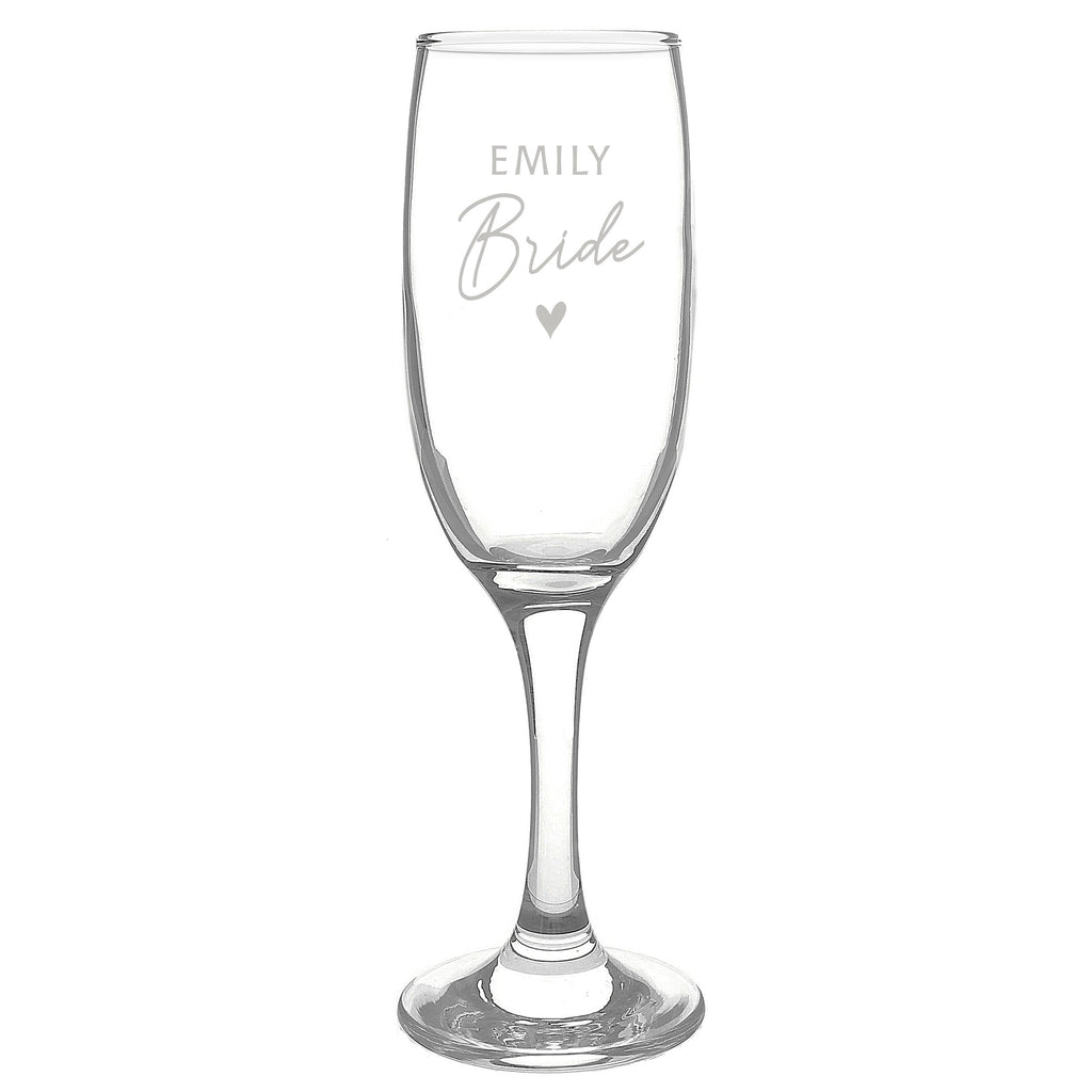 Personalised Bride Flute Glass - Shop Champagne Flutes At Gift Moments - 4