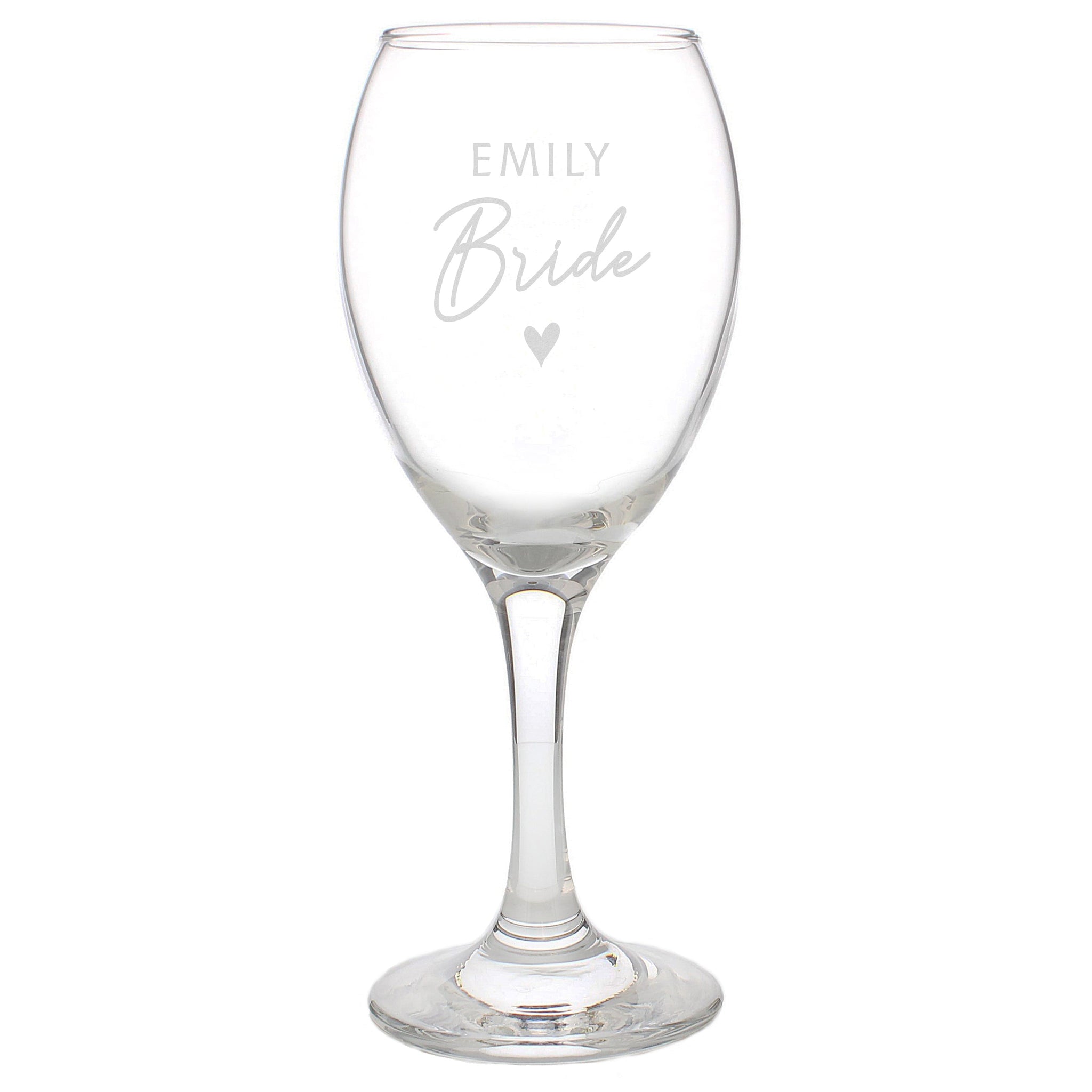 Personalised Bride Wine Glass: 5 - Wine Glasses By Gift Moments