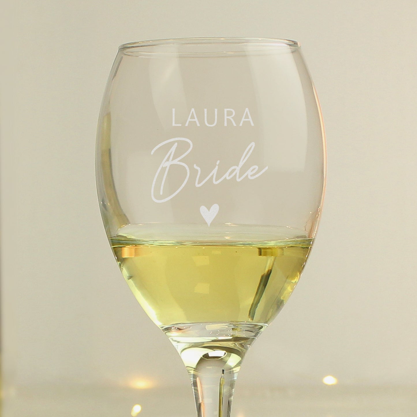 Personalised Bride Wine Glass: 4 - Wine Glasses By Gift Moments