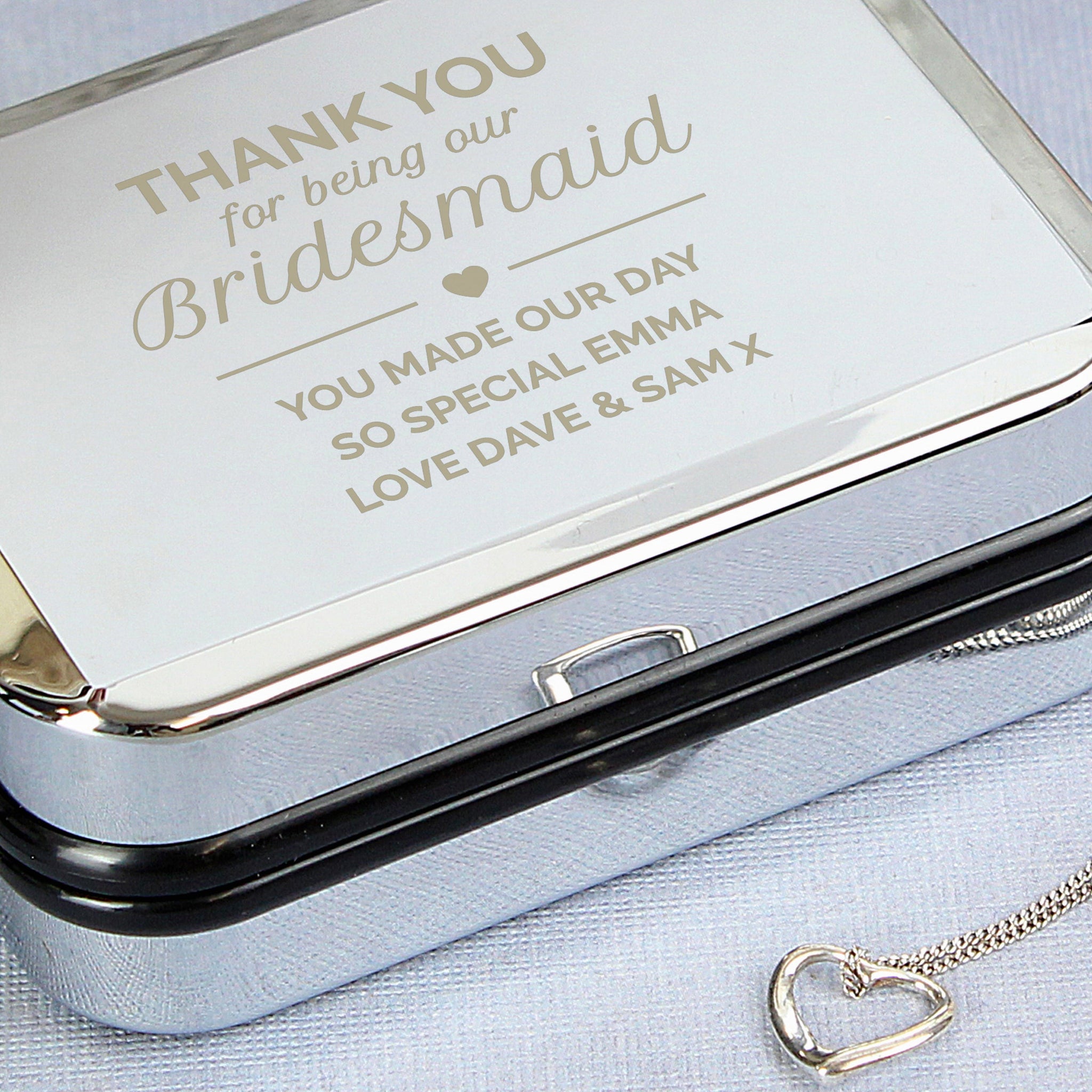 Personalised Bridesmaid Box and Heart Necklace: 6 - Necklaces By Gift Moments