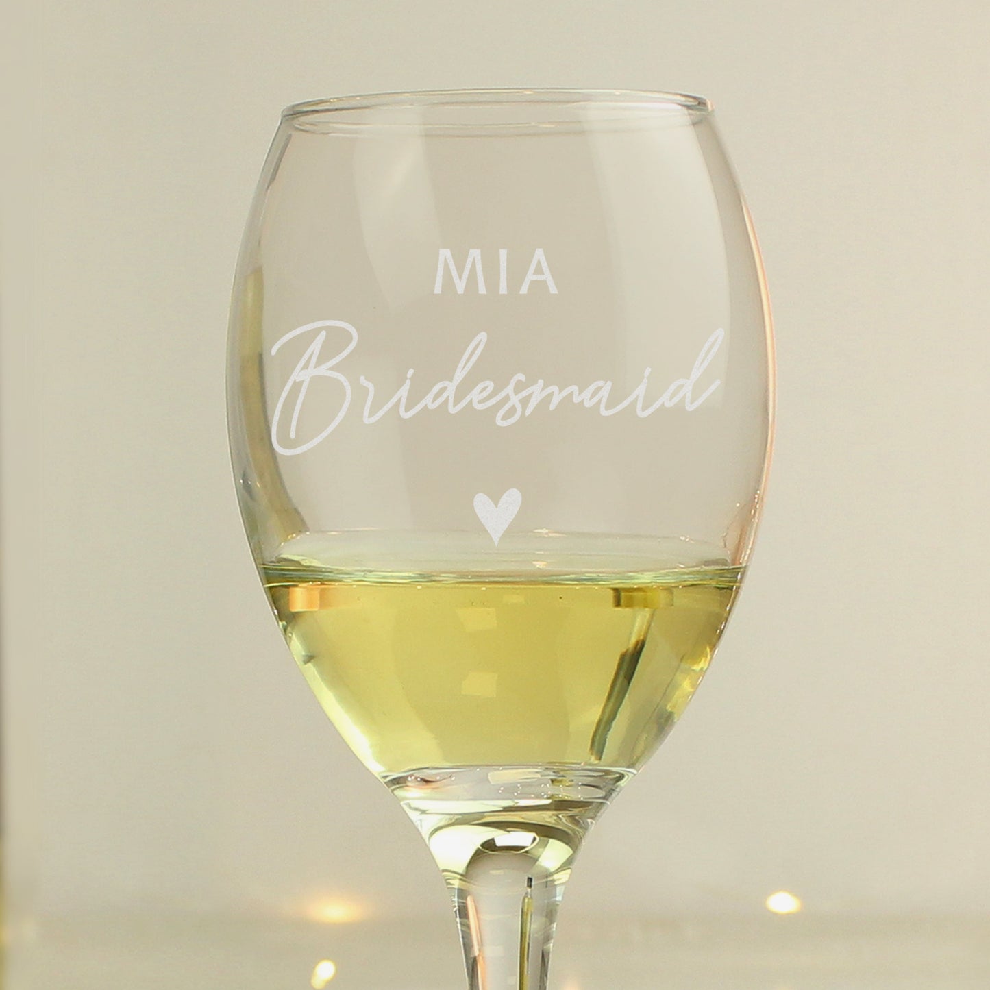 Personalised Bridesmaid Wine Glass: 2 - Wine Glasses By Gift Moments