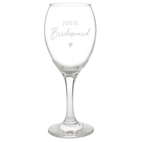 Personalised Bridesmaid Wine Glass: 5 - Wine Glasses By Gift Moments