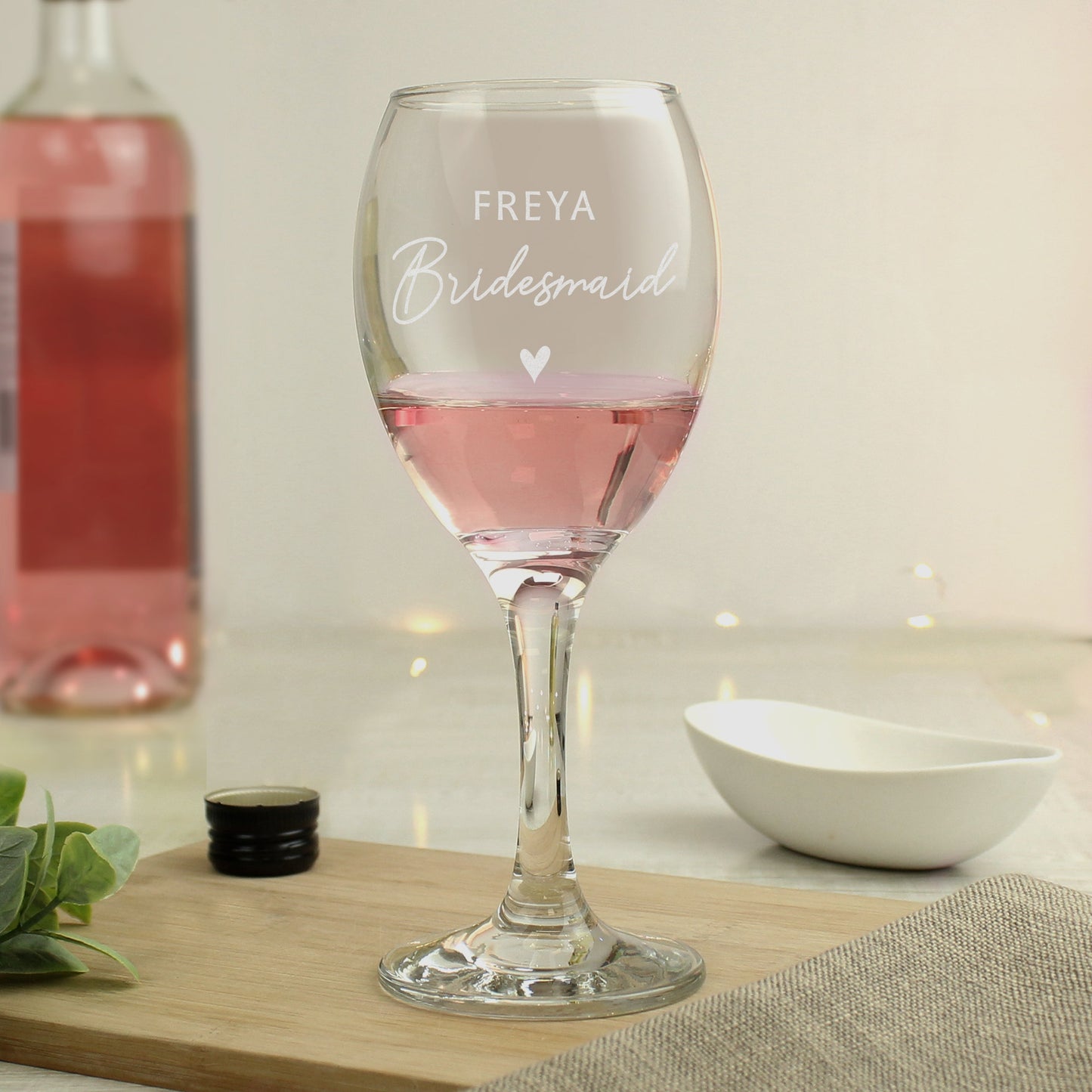 Personalised Bridesmaid Wine Glass: 3 - Wine Glasses By Gift Moments