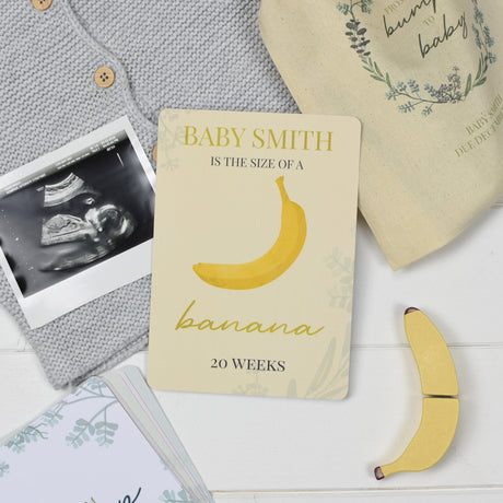 Personalised Bump to Baby Milestone Cards in Drawstring Bag: 2 - Keepsakes By Gift Moments