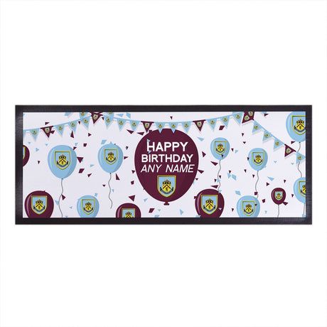 Personalised Burnley FC Balloons Bar Runner: 1 - Barware By Burnley
