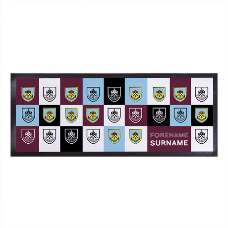 Personalised Burnley FC Chequered Bar Runner: 1 - Barware By Burnley