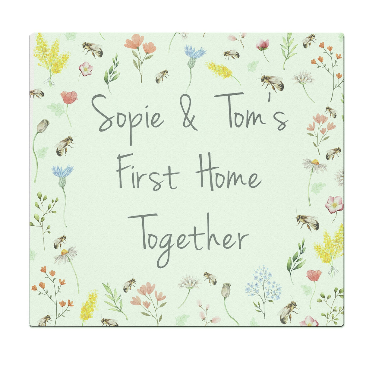 Personalised Busy Bee Glass Chopping Board/Worktop Saver: 5 - Chopping Boards By Gift Moments