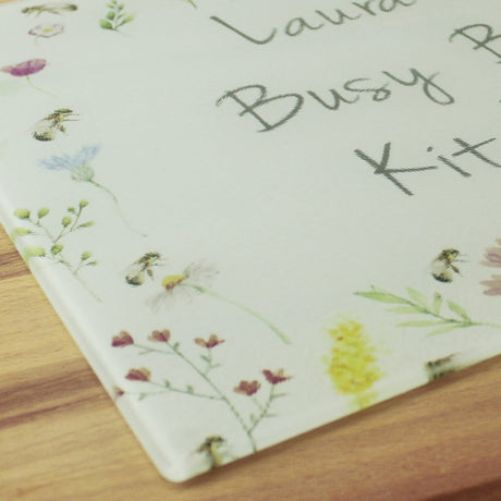 Personalised Busy Bee Glass Chopping Board/Worktop Saver: 6 - Chopping Boards By Gift Moments