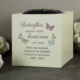 Personalised Butterflies Appear Memorial Vase: 3 - Memorials By Gift Moments