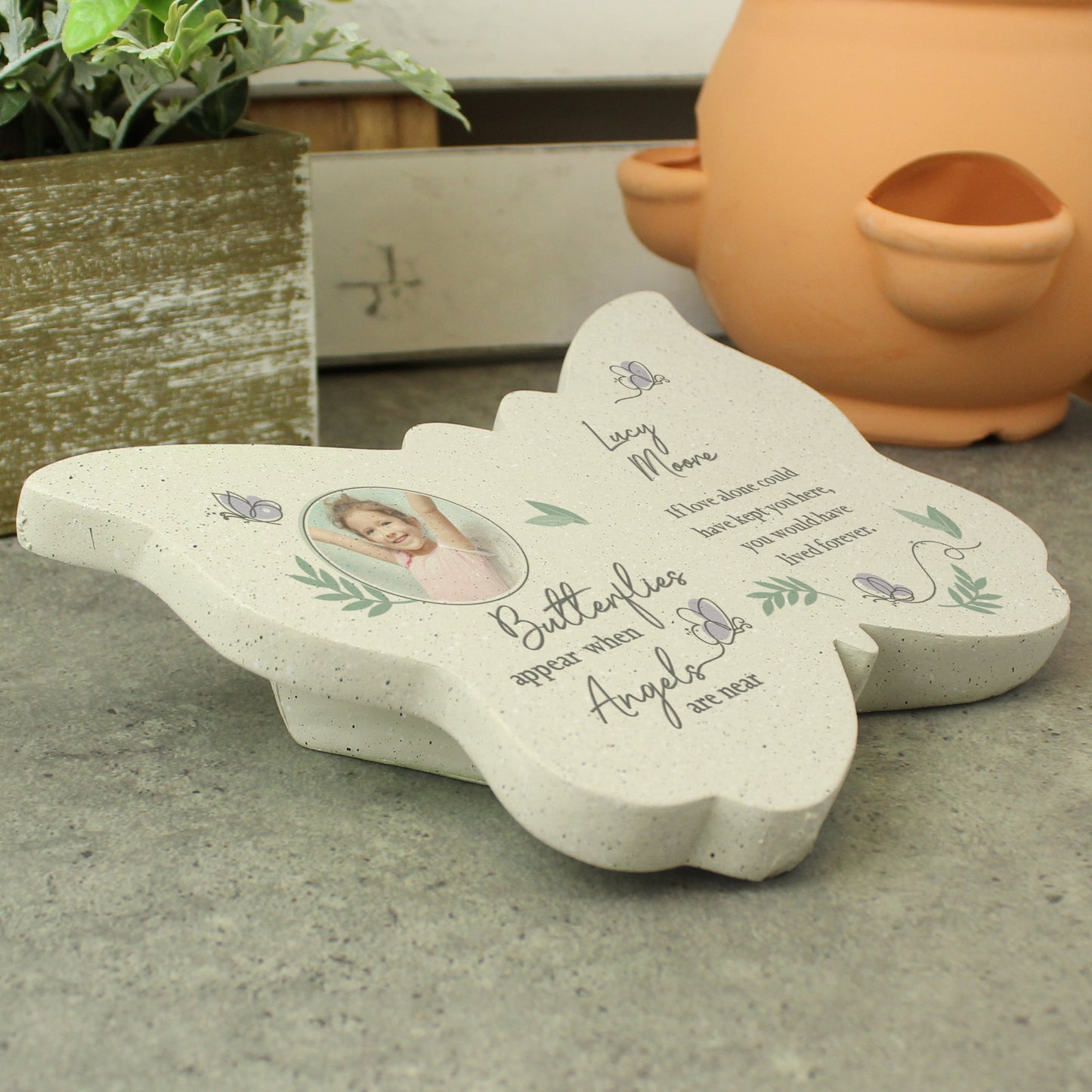 Personalised Butterflies Appear Photo Upload Memorial Resin Butterfly: 9 - Memorials By Gift Moments