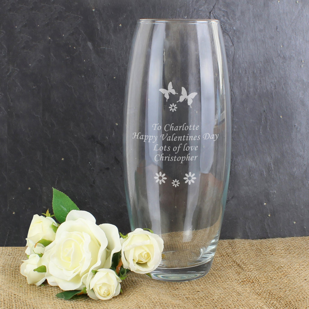Personalised Butterflies and Flowers Bullet Vase - Shop Vases At Gift Moments - 4