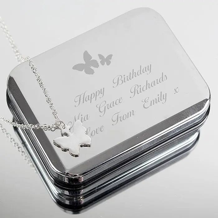Personalised Butterfly Box and Butterfly Necklace: 4 - Necklaces By Gift Moments