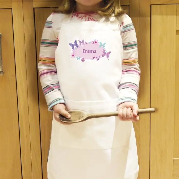 Personalised Butterfly Childrens Apron: 3 - Aprons By Gift Moments
