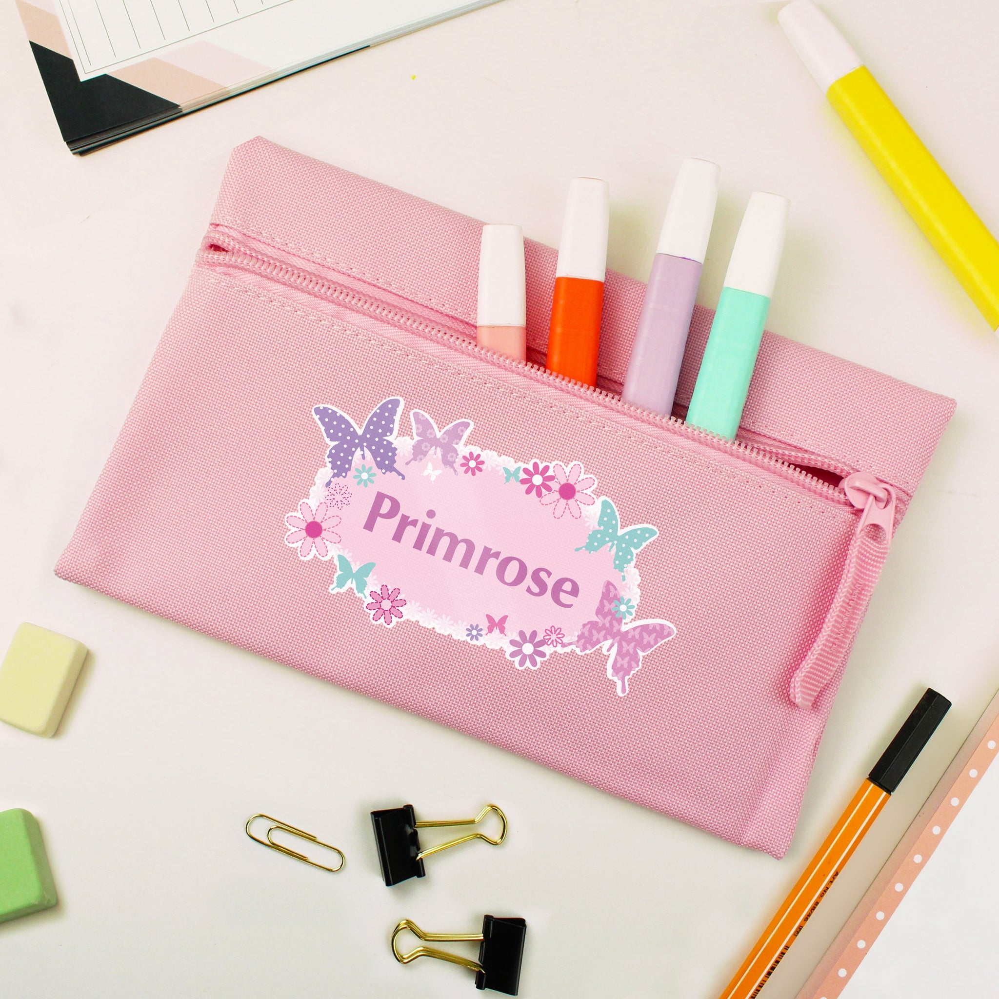 Personalised Butterfly Pencil Case: 2 - Pencil Cases & Sets By Gift Moments