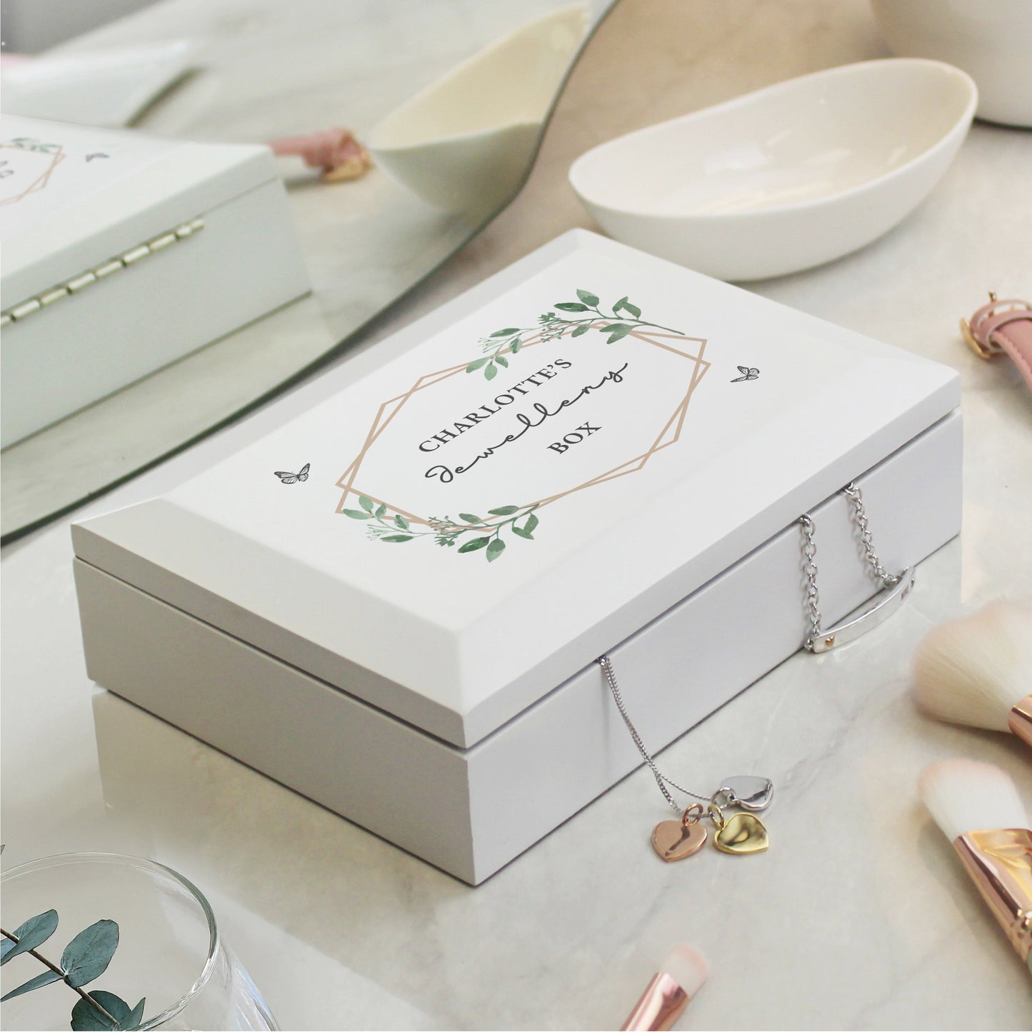 Personalised Butterfly Wooden Jewellery Box: 3 - Jewellery Boxes By Gift Moments