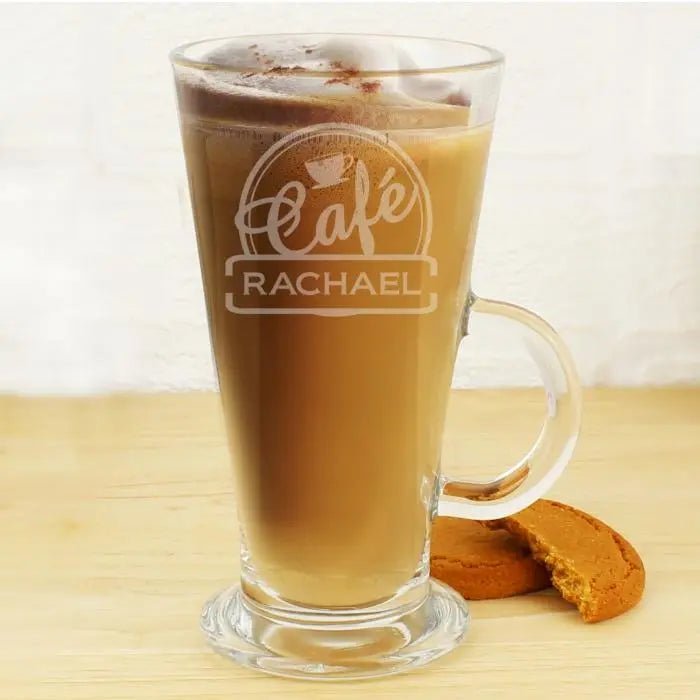 Personalised Cafe Latte Glass: 1 - Latte Mugs By Gift Moments