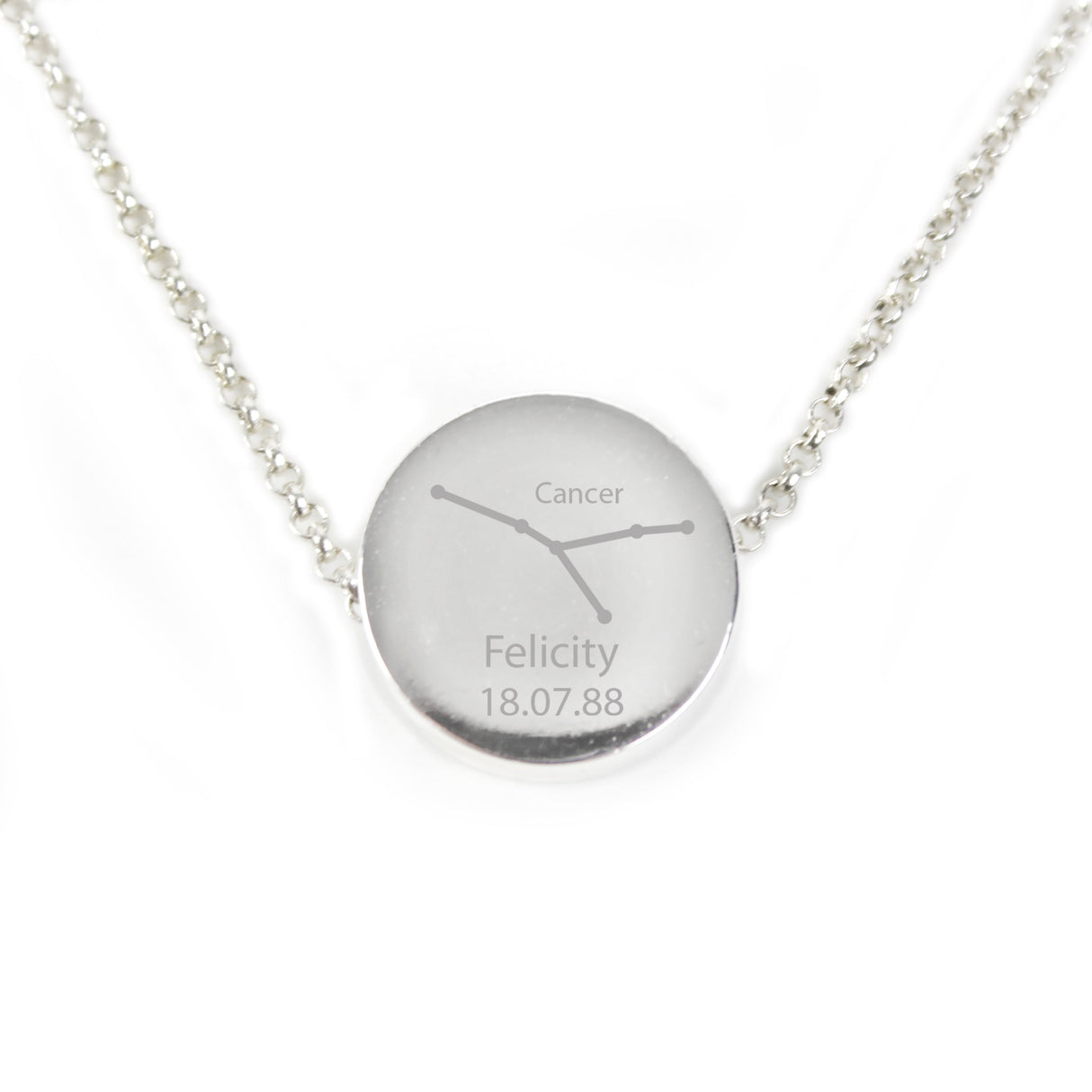 Personalised Cancer Zodiac Star Sign Necklace (Jun 21st - 22nd Jul): 8 - Necklaces By Gift Moments