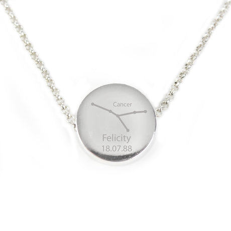 Personalised Cancer Zodiac Star Sign Necklace (Jun 21st - 22nd Jul): 8 - Necklaces By Gift Moments