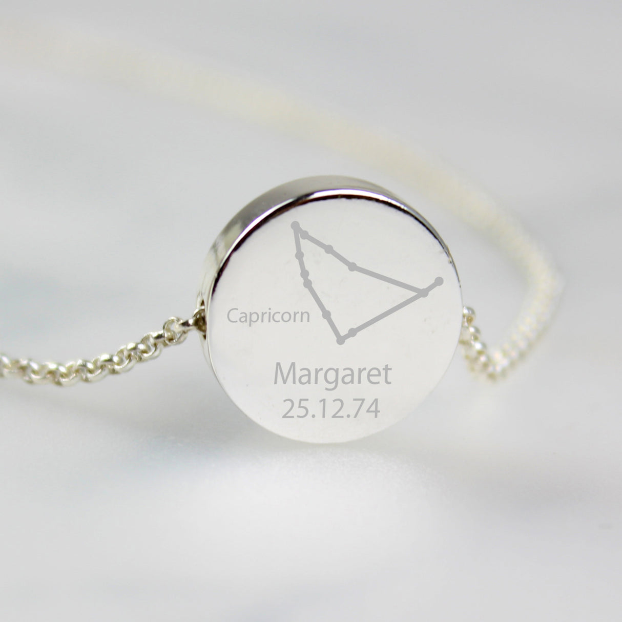Personalised Capricorn Zodiac Star Sign Necklace (Dec 22nd - 19th Jan): 9 - Necklaces By Gift Moments
