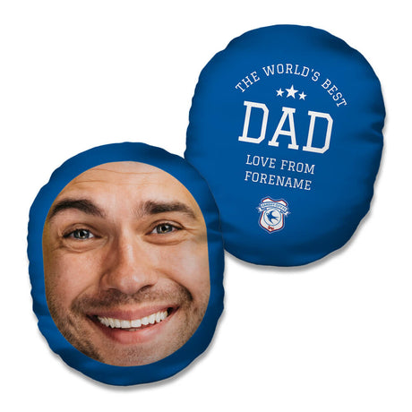 Personalised Cardiff City FC World’s Best Dad Mush Cush: 1 - Cushions By Cardiff City