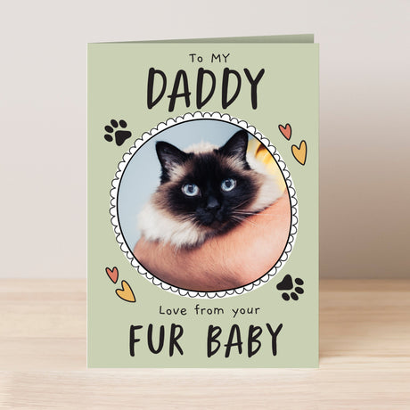 Personalised From the Cat Photo Upload Card: 3 - Greeting Cards By Gift Moments