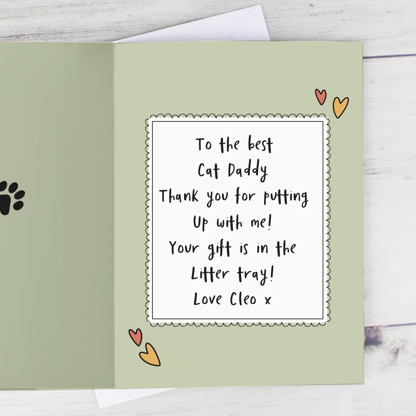 Personalised From the Cat Photo Upload Card: 4 - Greeting Cards By Gift Moments
