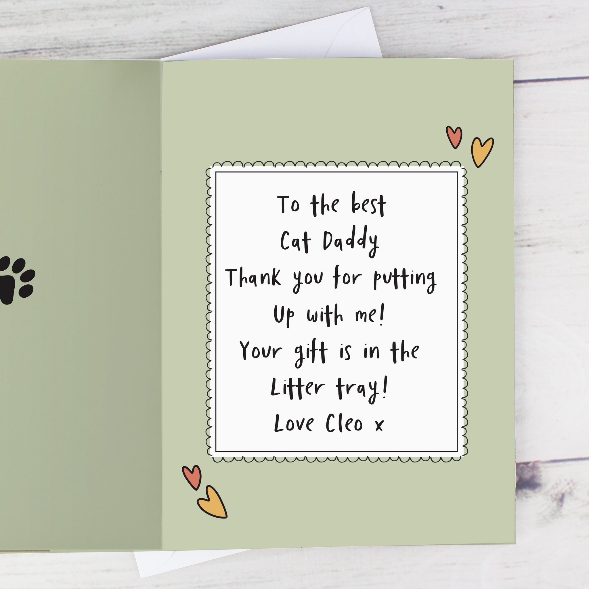 Personalised From the Cat Photo Upload Card: 4 - Greeting Cards By Gift Moments