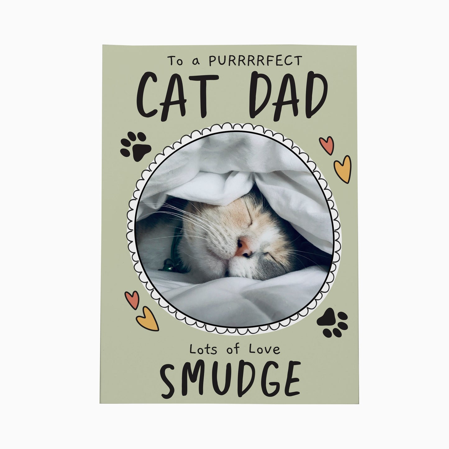 Personalised From the Cat Photo Upload Card: 5 - Greeting Cards By Gift Moments