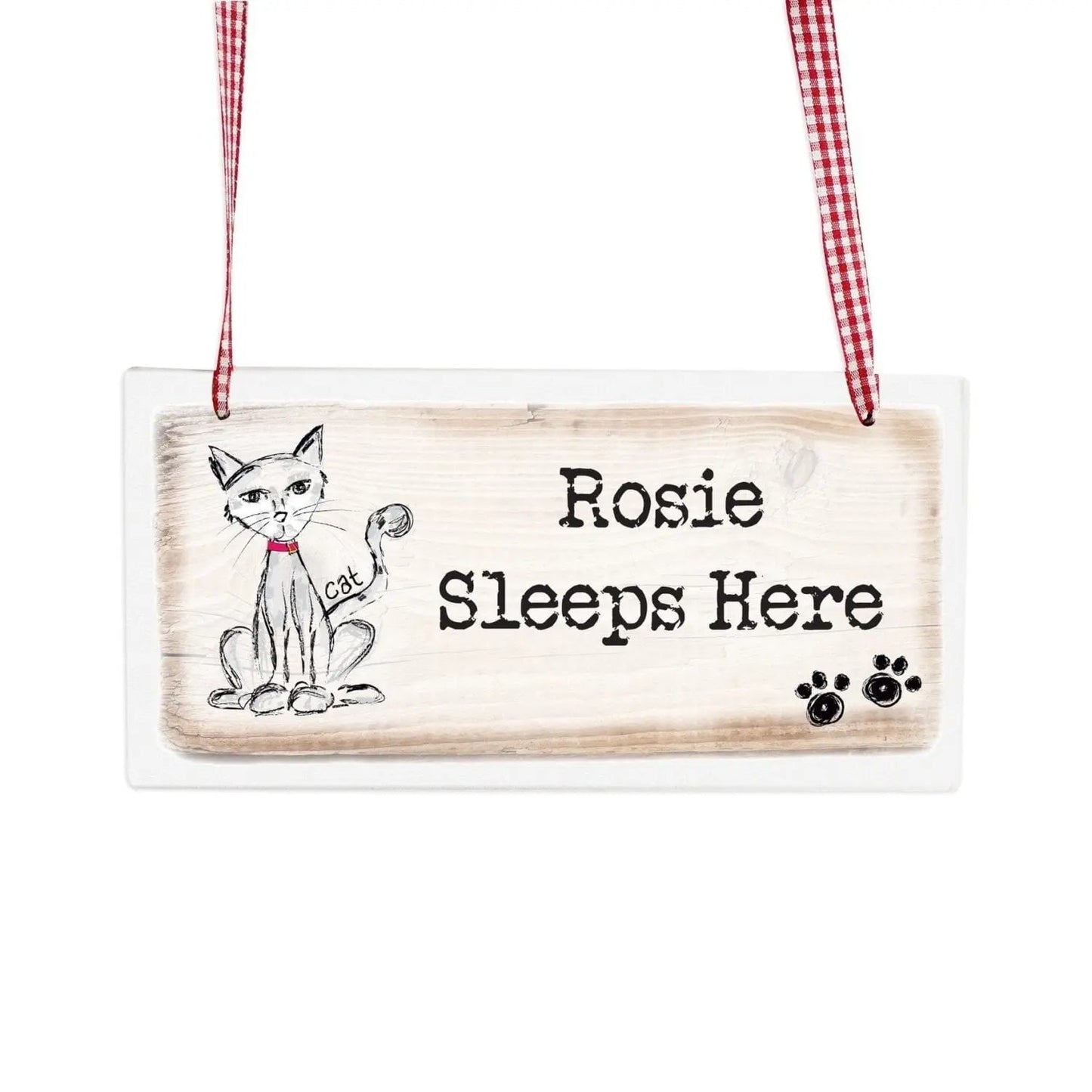 Personalised Cat Wooden Sign: 2 - Signs & Plaques By Gift Moments