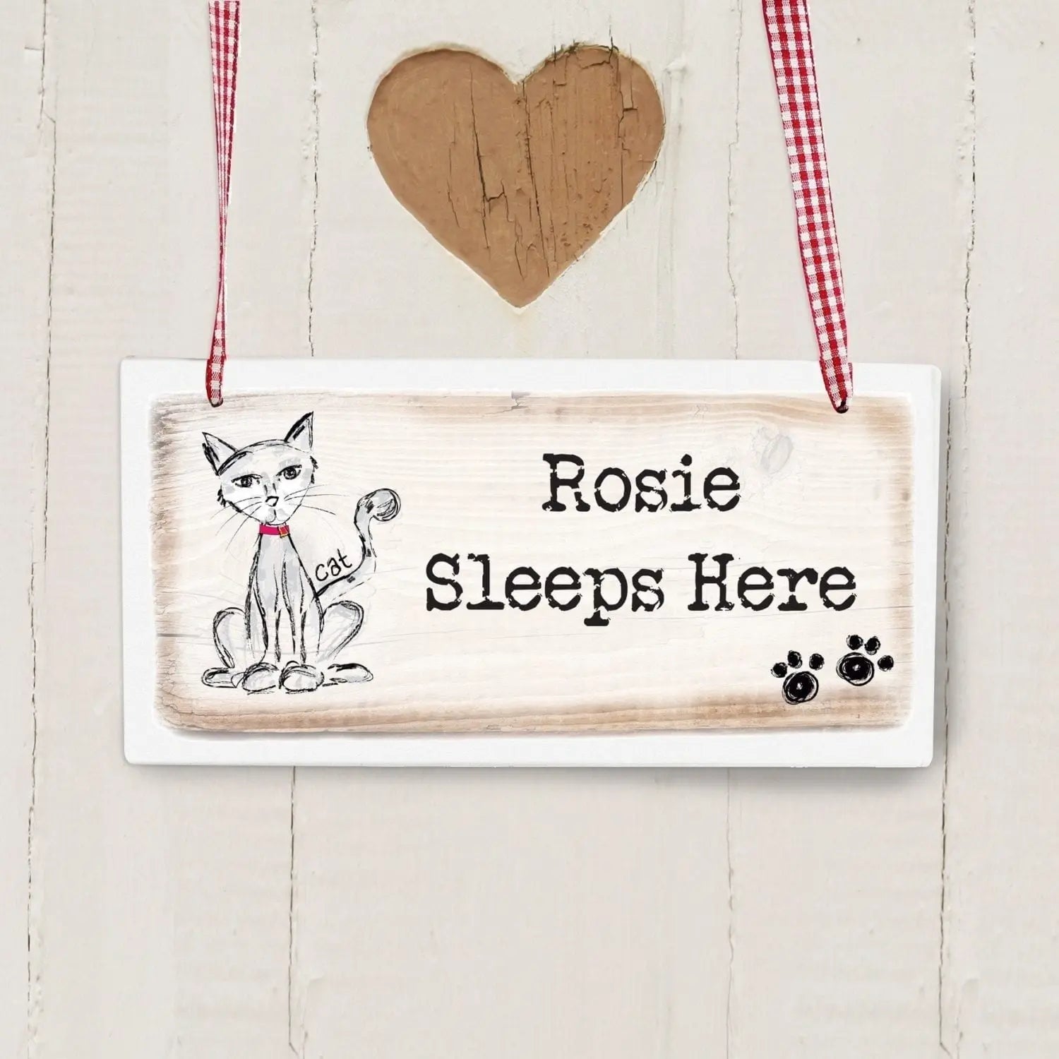 Personalised Cat Wooden Sign: 1 - Signs & Plaques By Gift Moments