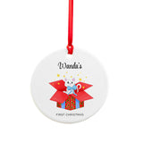 Personalised Cat First Christmas Ornament: 4 - Christmas Decorations By Gift Moments